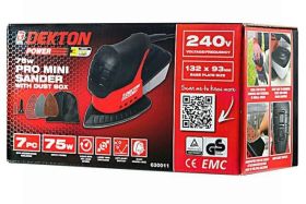 Dekton Power Pro-Mini Sander with Dust Box - 75W - Pack of 7