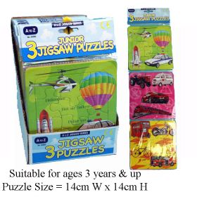 Junior Educational Toy Jigsaw Puzzles - Set Of 3