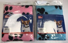 Soft Pet Blanket - 70 x 73cm - Assorted Colours