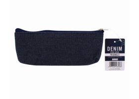 DENIM PENCIL CASE DARK BLUE