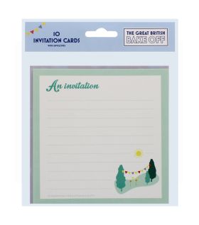 BRITISH BAKE OFF INVITATION CARDS 10 PACK