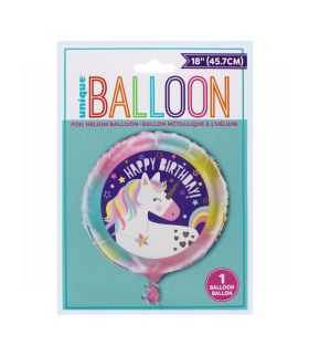 18IN FOIL HELIUM UNICORN BIRTHDAY BALLOON