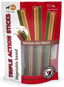 I Love My Pet - Medium Triple Action Sticks - Medium - Pack of 6 - Exp: 08/25