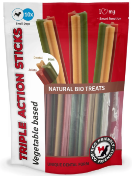 I Love My Pet - Triple Action Sticks - Small - Pack of 10 - Exp: 06/26