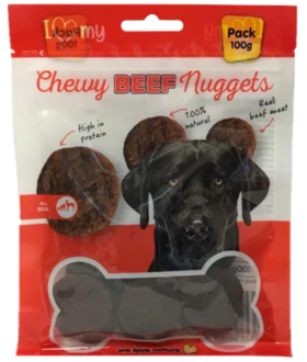 I Love My Pet - Chewy Beef Nuggets - 100G