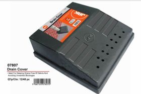 JAK Drain Cover for Unwanted Blockages - 28 x 30 x 10cm - Black
