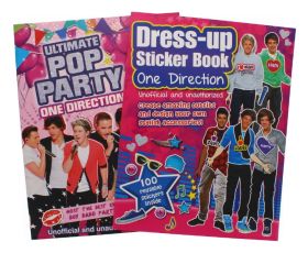 ONE DIRECTION STICKER & POP PARTY BOOK - 2 ASSORTED