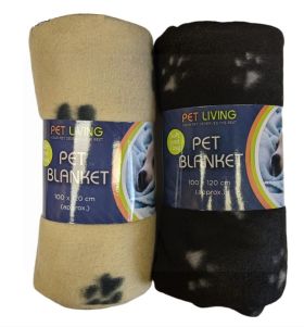 Pet Living Soft & Cosy Pet Blanket - 100 x 120cm - Assorted Colours