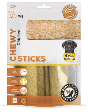 I Love My Pet - Chewy Chicken Sticks - 60G - Pack of 4