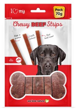 I Love My Pet - Chewy Beef Strips - 70G