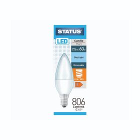 Status LED Candle Bulb - SES/E14 - 806 Lumens - Pearl Day Light - 7.5W = 60W
