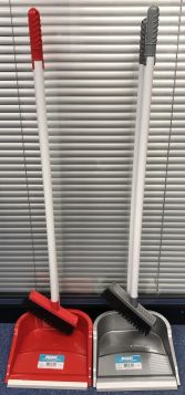 Maxel Angled Long Brush & Dust Pan - 96cm - Colours May Vary