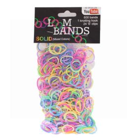 LOOM BANDS SOLID MIXED COLORS 600 PCS