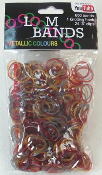 LOOM BANDS KIT METALLIC COLOURS 600