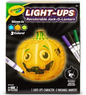 Crayola Recolourable Light Up Pumpkin with 3 Washable Markers