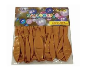 GSD Gold Metallic Balloons -  12" - Pack of 12