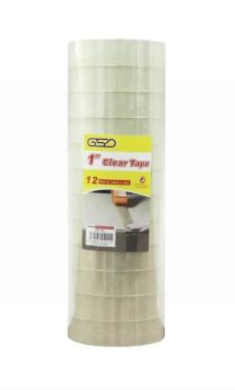 GSD Clear Tape - 1" - 24mm x 40m - Pack of 12