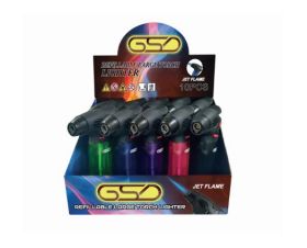 GSD Refillable Large Jet Flame Torch Lighter - Assorted Colours