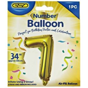GSD Gold Foil Balloon - 34" - Number 7