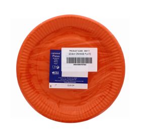 ORANGE PAPER PLATE 22.8CM 9 PACK