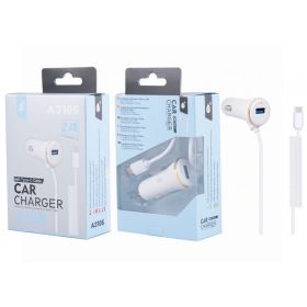 One Plus USB Car Charger With Type-C Cable - White