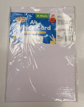 Creator Zone A4 White Cards - Pack of 24 Sheets