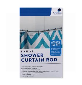 CHROME SHOWER CURTAIN ROD