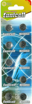 EUNICELL AG12 1.5V BATTERY - PACK OF 10