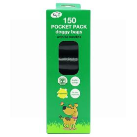 TidyZ Pocket Pack Fragranced Doggy Bags With Tie Handles - Pack of 150