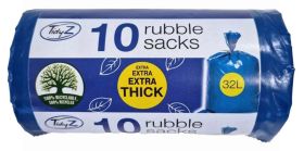 TidyZ Extra Thick Rubble Sacks - 32L - Pack of 10