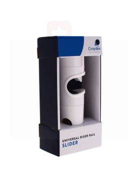 CROYDEX WHITE UNIVERSAL RISER RAIL SLIDER