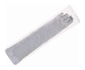 WHITE LONG LACE GLOVES FINGERLESS