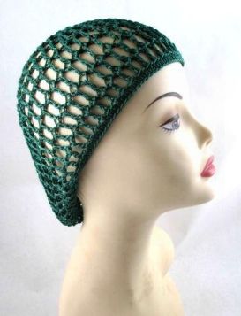 THICK HAIR NET SNOOD GREEN