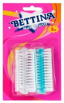 Bettina Nail Brush - Assorted Colours - Pack of 2