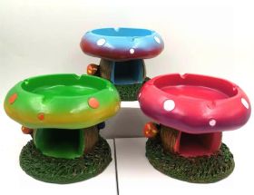 MUSHROOM RESIN ASHTRAY - 10 X 13CM