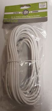 Daewoo Tv To Video Lead Plug To Socket - Male To Female - 2 Metres