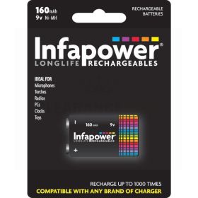 Infapower 9V Rechargeable  Battery -160mAh