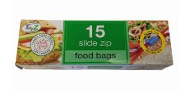 Tidyz Ultimate Strength Slide Zip Food Bags - 17 x 19cm - Pack of 15 