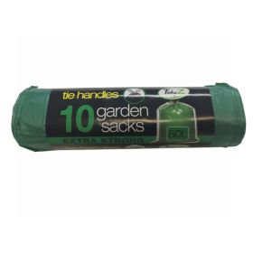 Extra Strong Garden Bags With Tie Handles - Pack Of 10 - 50L