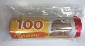 Tidyz Nappy Bags With Tie Handles - 28 x 30cm - Roll Of 100