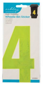 Ashley High Vis Wheelie Bin Number - 4