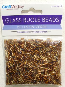 GLASS BUGLE BEADS COLA MIX