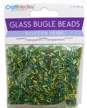 GLASS BUGLE BEADS GOING GREEN
