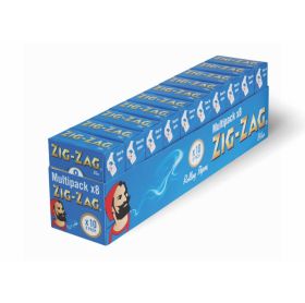 Zig Zag Finest Quality Rolling Papers Multi Pack - 8 Booklets - Blue