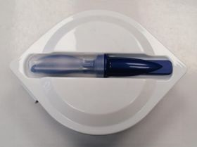 Multi Storage Picnic Box with Spoon, Fork and Knife - 22 x 16 x 7cm - Blue/White