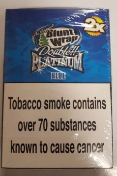 Original Blunt Wrap Double Platinum Blue - Pack Of 50