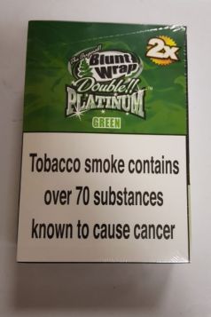 Original Blunt Wrap Double Platinum Green - Pack Of 50
