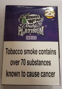 Original Blunt Wrap Double Platinum Indigo - Pack Of 50