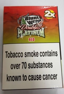 Original Blunt Wrap Double Platinum Red - Pack Of 50