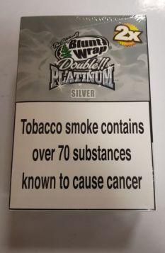 Original Blunt Wrap Double Platinum Silver - Pack Of 50